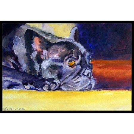Carolines Treasures Black French Bulldog Sunny Indoor and Outdoor Mat- 24 x 36 in. 7331JMAT